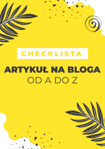 checklista artykuł blogowy